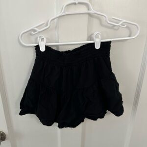 Black ruffled skort